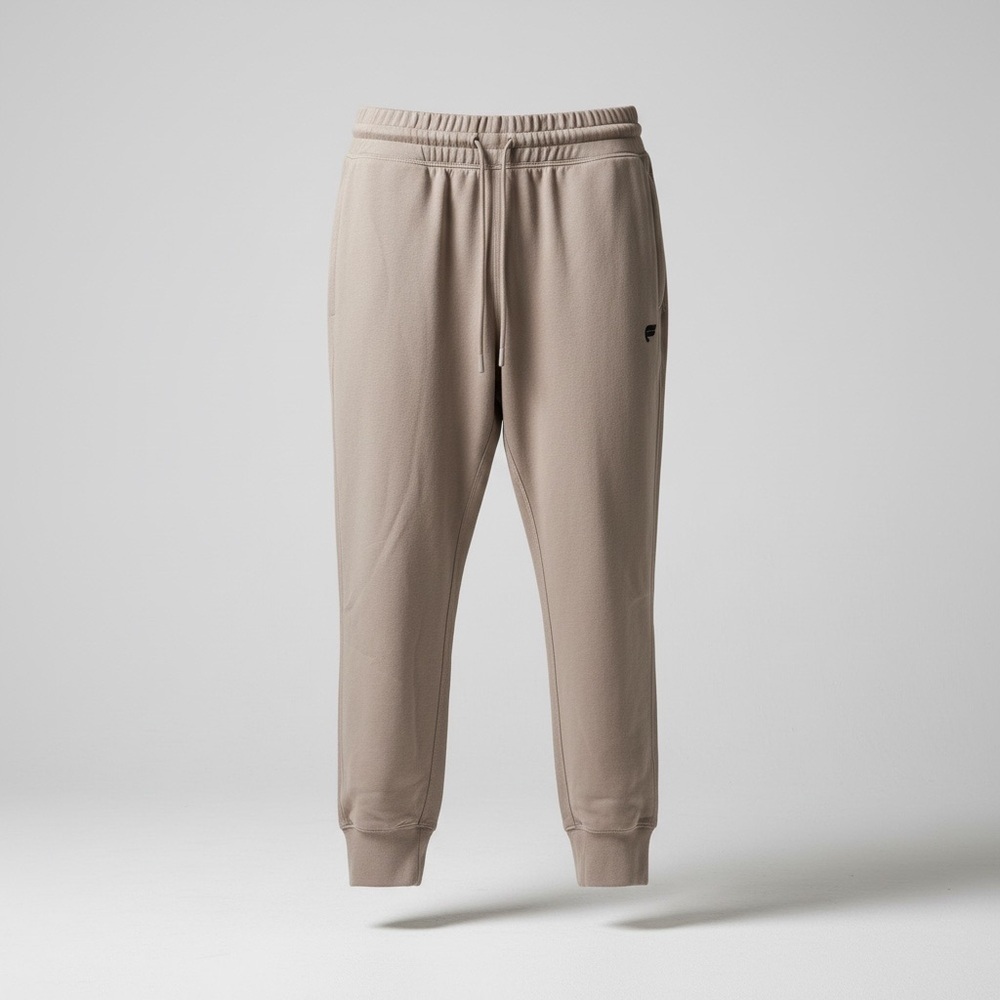 Fabletics Taupe Jogger Sweatpants | Size M | Drawstring Fleece Joggers Neutral